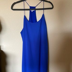 Royal blue, spaghetti strap mini dress
